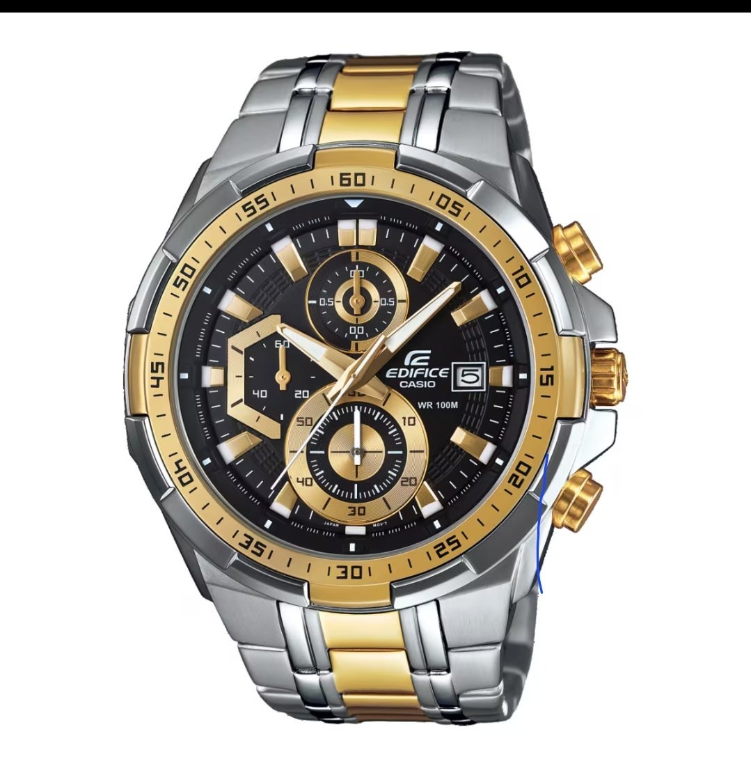 Edifice Silver Gold Black Metal Watch