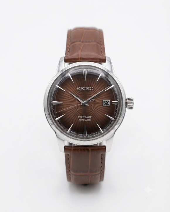 Seiko Presage Automatic Leather Silver Dial