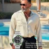 Rolex Submariner Silver Green Metal Watch Bobby Deol